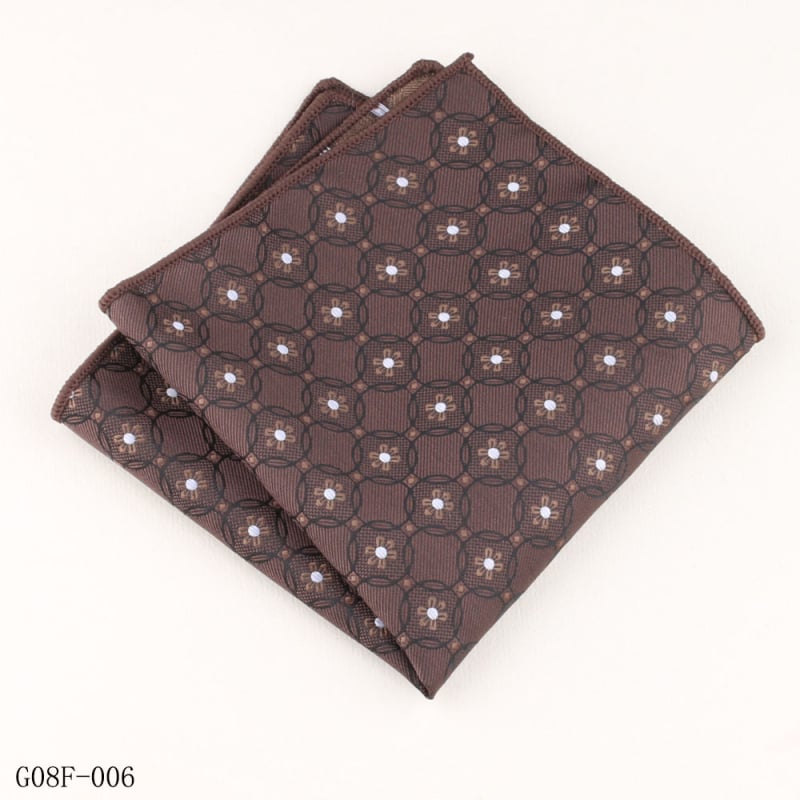 Kišeninės skarelės su gėlių raštu, džakardinė poliesterio medžiaga, vakarinis stilius