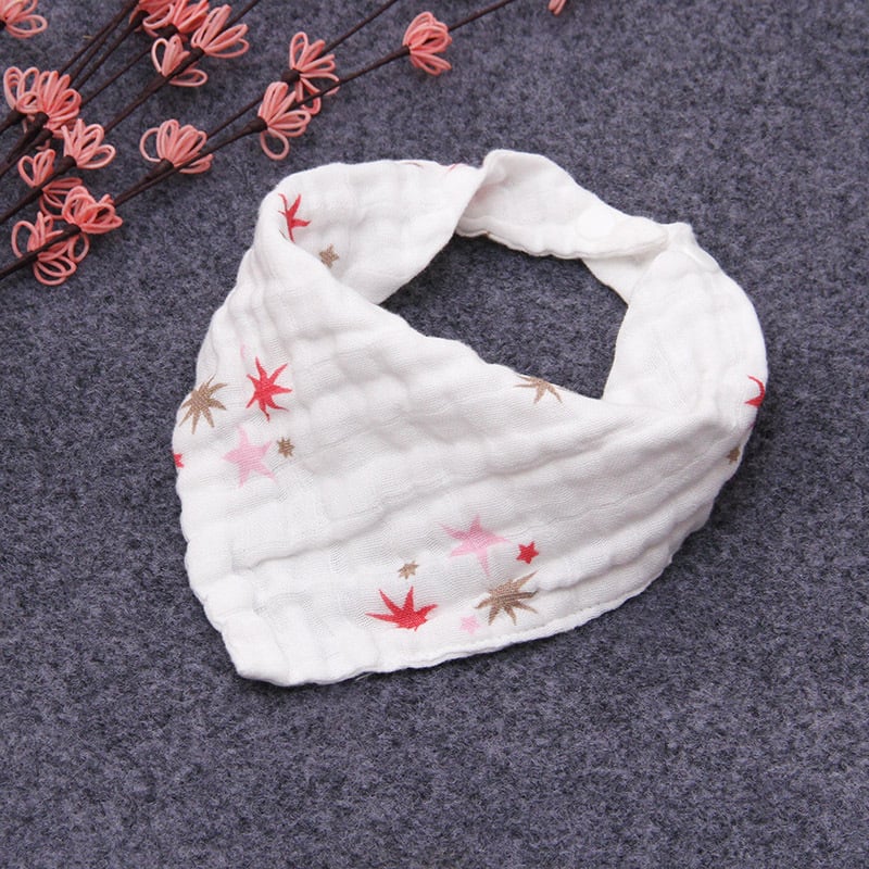 Kūdikių gazės bavetė su trikampio formos dvigubo užsegimo, greitas įsisavinimas 0–5 s, logotipo spausdinimo galimybė