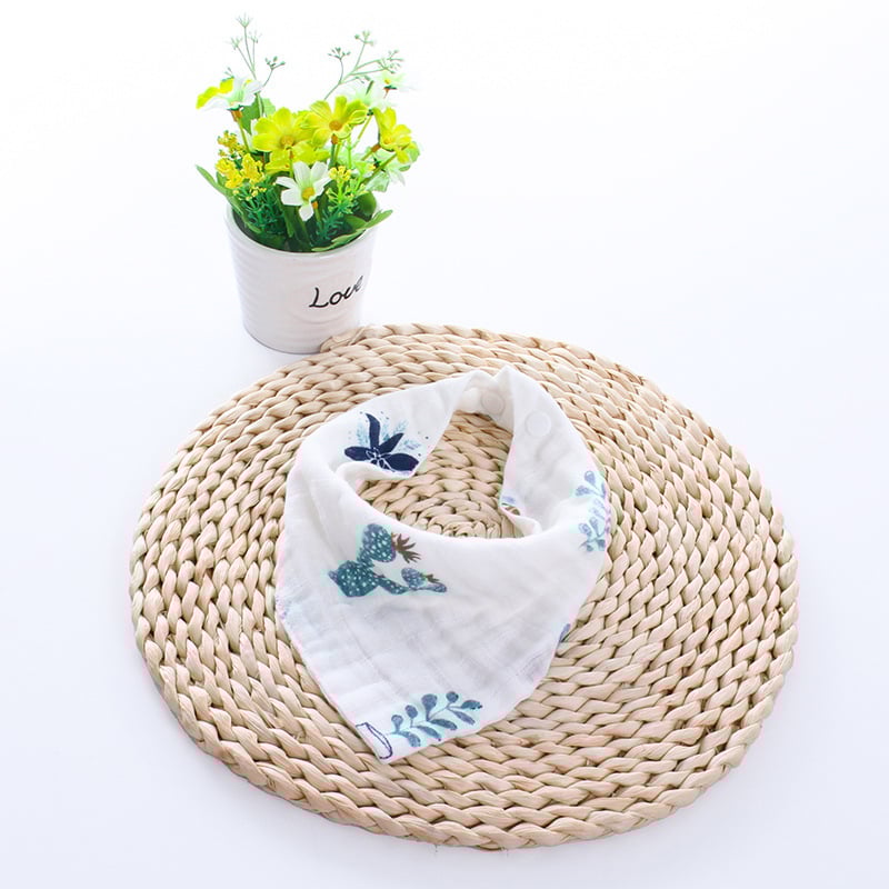 Kūdikių gazės bavetė su trikampio formos dvigubo užsegimo, greitas įsisavinimas 0–5 s, logotipo spausdinimo galimybė