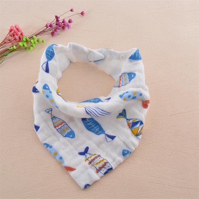 Kūdikių gazės bavetė su trikampio formos dvigubo užsegimo, greitas įsisavinimas 0–5 s, logotipo spausdinimo galimybė