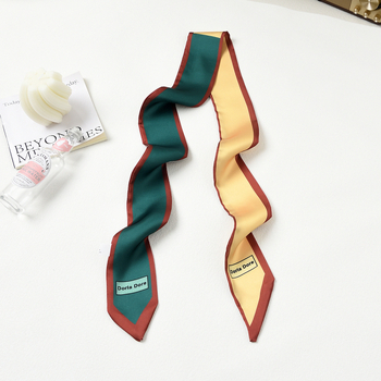 Полиестерен шал, корейски стил, дълга тънка лента, принт, летен аксесоар