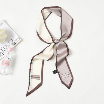 Полиестерен шал, корейски стил, дълга тънка лента, принт, летен аксесоар