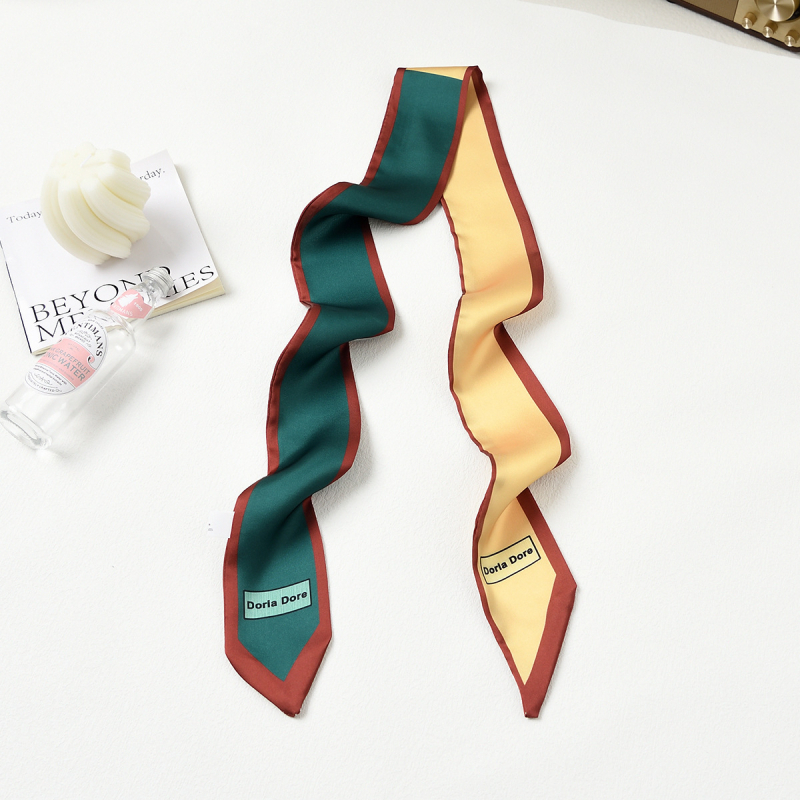 Полиестерен шал, корейски стил, дълга тънка лента, принт, летен аксесоар