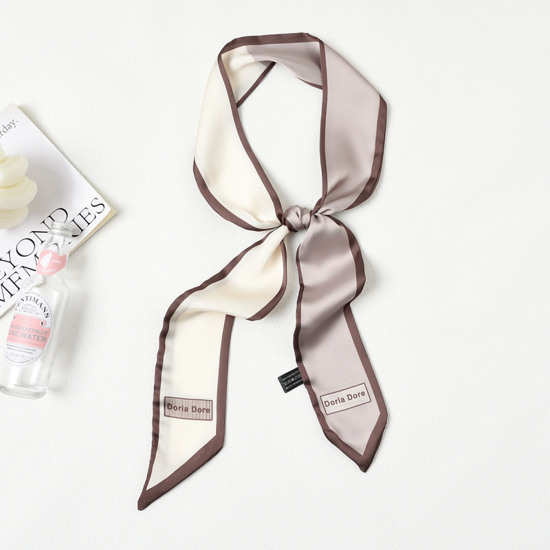 Полиестерен шал, корейски стил, дълга тънка лента, принт, летен аксесоар