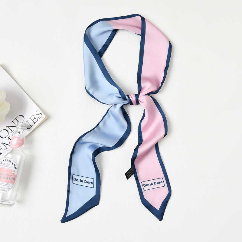 Полиестерен шал, корейски стил, дълга тънка лента, принт, летен аксесоар