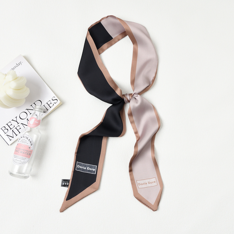 Полиестерен шал, корейски стил, дълга тънка лента, принт, летен аксесоар