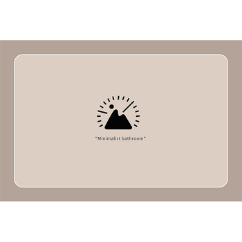 Килим за баня, diatom mud материал, квадратна форма, геометричен модел, модерен минимализъм, с възможност за персонализация