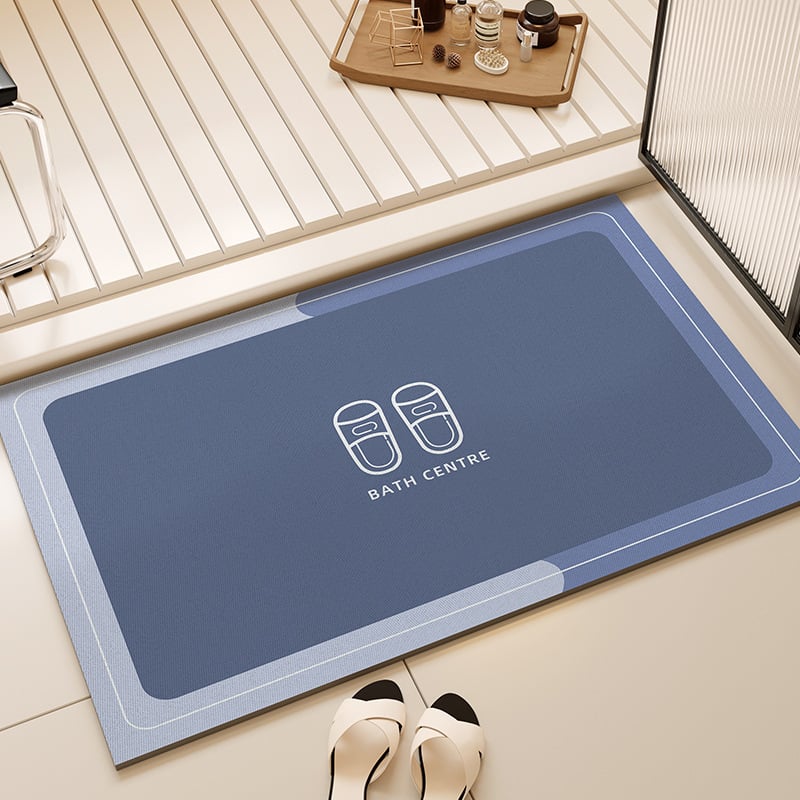 Килим за баня, diatom mud материал, квадратна форма, геометричен модел, модерен минимализъм, с възможност за персонализация