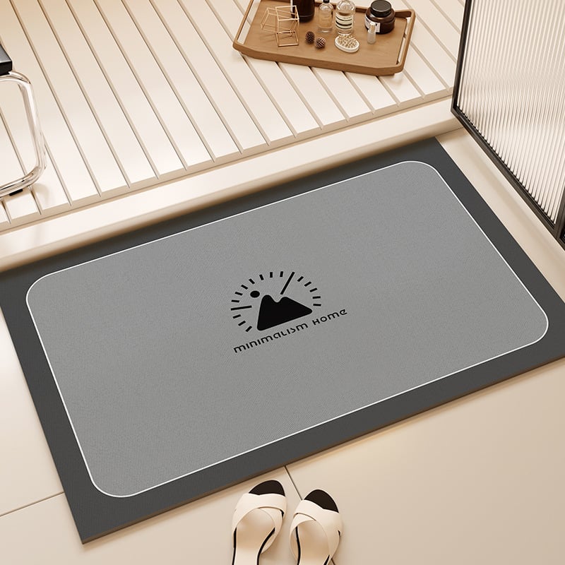 Килим за баня, diatom mud материал, квадратна форма, геометричен модел, модерен минимализъм, с възможност за персонализация