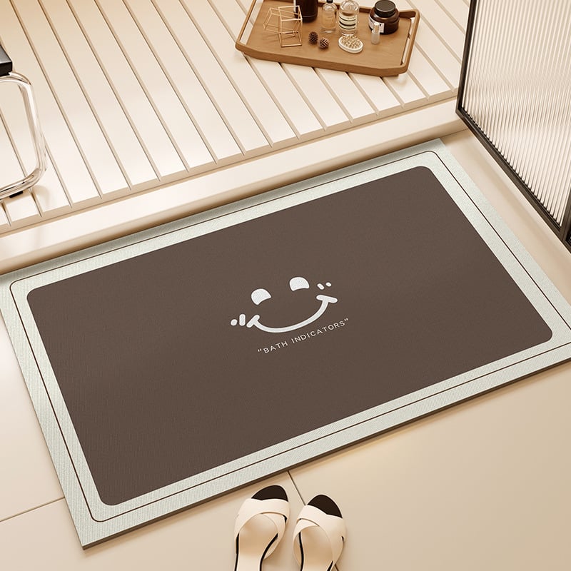 Килим за баня, diatom mud материал, квадратна форма, геометричен модел, модерен минимализъм, с възможност за персонализация