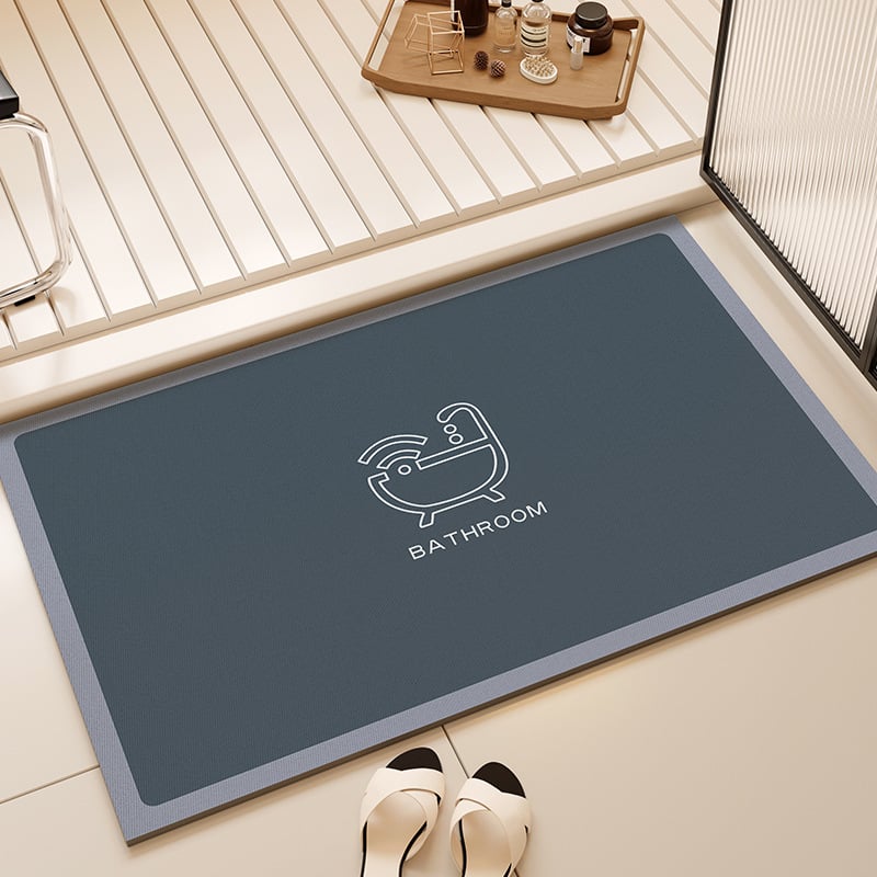 Килим за баня, diatom mud материал, квадратна форма, геометричен модел, модерен минимализъм, с възможност за персонализация