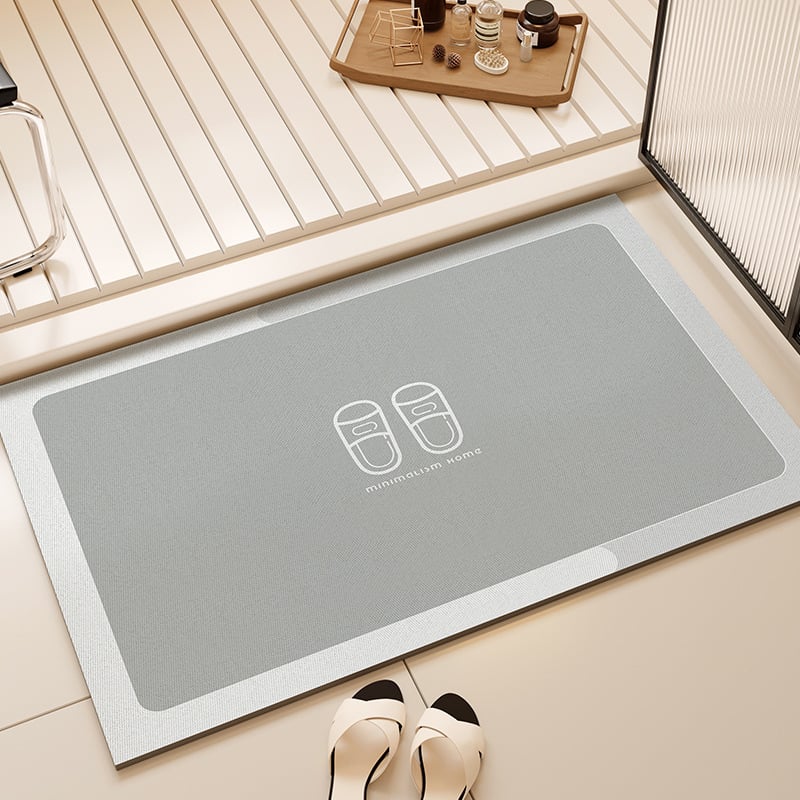 Килим за баня, diatom mud материал, квадратна форма, геометричен модел, модерен минимализъм, с възможност за персонализация