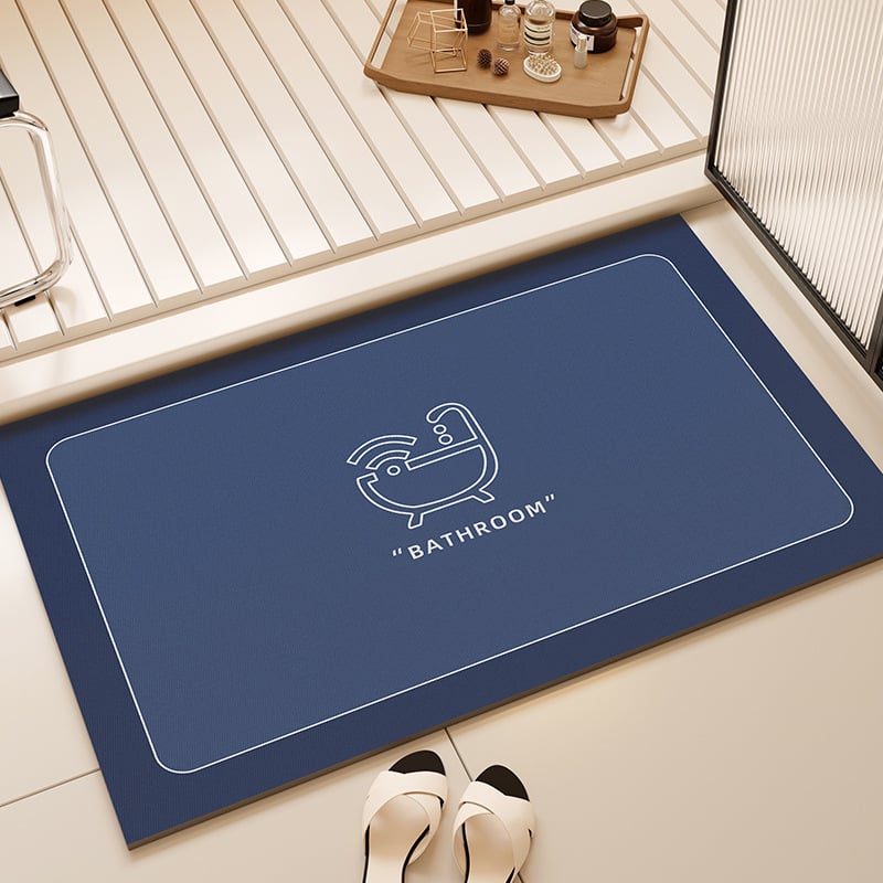 Килим за баня, diatom mud материал, квадратна форма, геометричен модел, модерен минимализъм, с възможност за персонализация