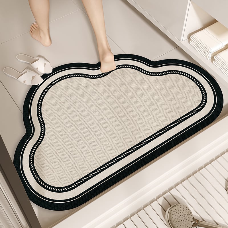 Diatomita agyagból készített fürdőszobai szőnyeg, modern minimalista stílus, mosható
