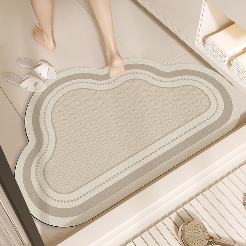 Diatomita agyagból készített fürdőszobai szőnyeg, modern minimalista stílus, mosható