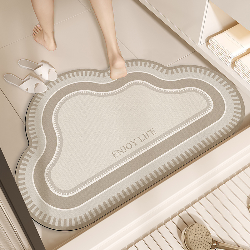 Diatomita agyagból készített fürdőszobai szőnyeg, modern minimalista stílus, mosható