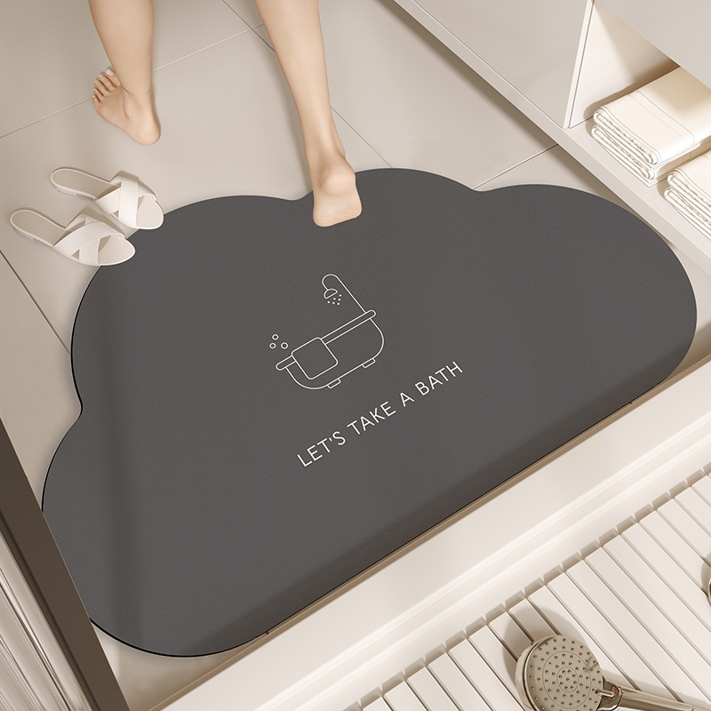 Diatomita agyagból készített fürdőszobai szőnyeg, modern minimalista stílus, mosható