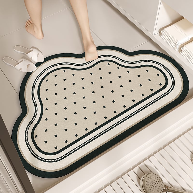 Diatomita agyagból készített fürdőszobai szőnyeg, modern minimalista stílus, mosható