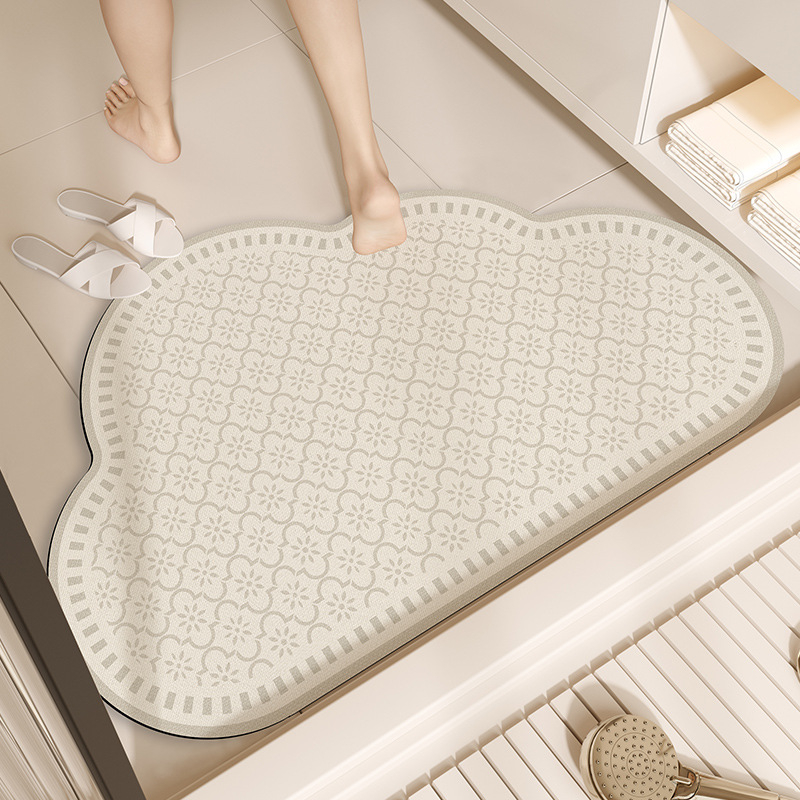 Diatomita agyagból készített fürdőszobai szőnyeg, modern minimalista stílus, mosható