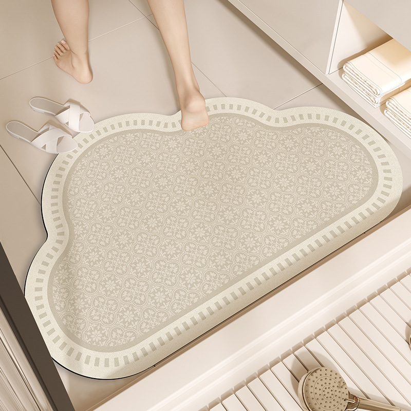 Diatomita agyagból készített fürdőszobai szőnyeg, modern minimalista stílus, mosható