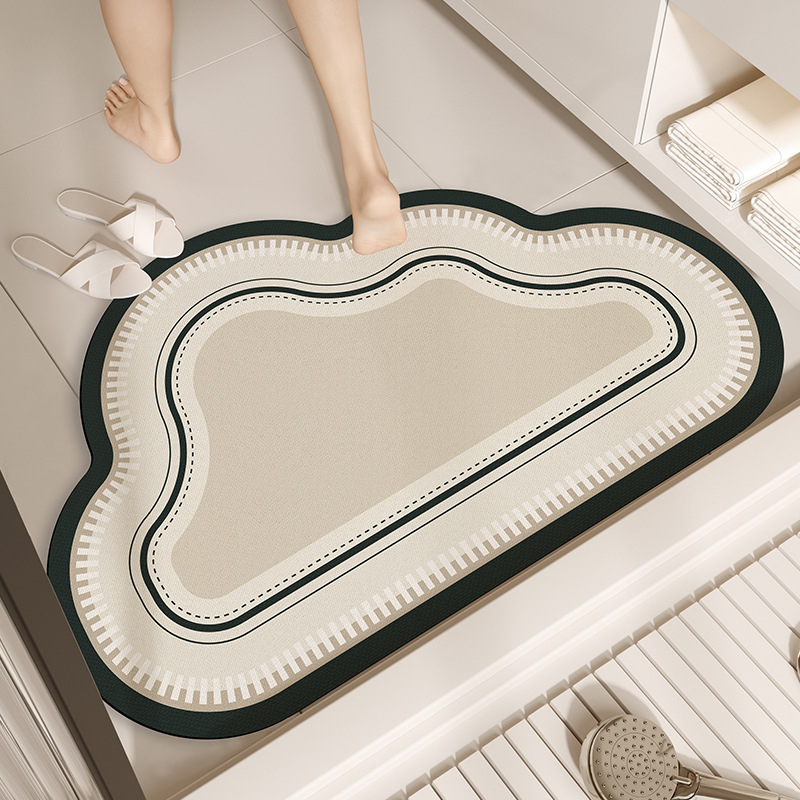 Diatomita agyagból készített fürdőszobai szőnyeg, modern minimalista stílus, mosható