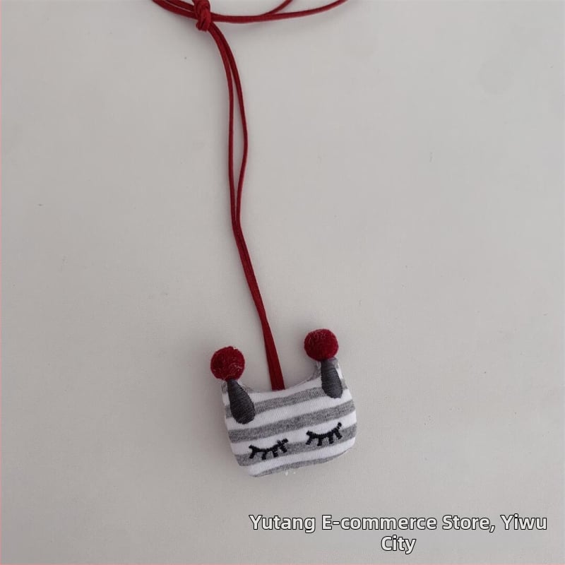 Gyerekeknek készült nyaklánc - kézzel készített, textil, rajzfilm stílus