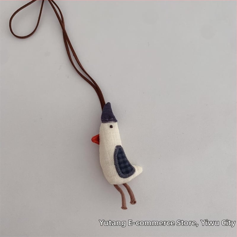 Gyerekeknek készült nyaklánc - kézzel készített, textil, rajzfilm stílus