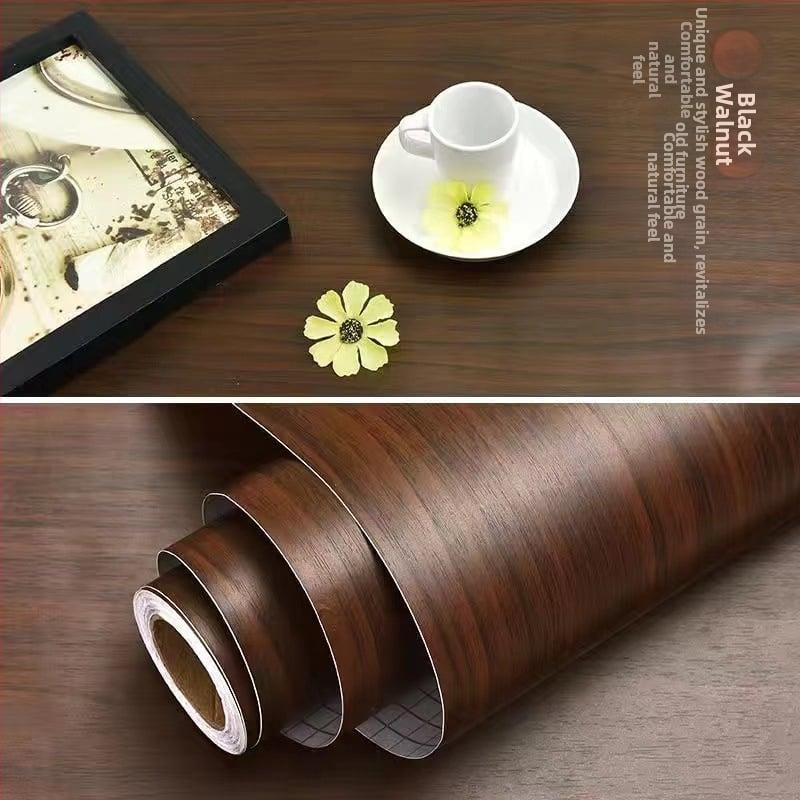 PVC стенен стикер - дървесен модел, водоустойчив, самозалепващ, вход