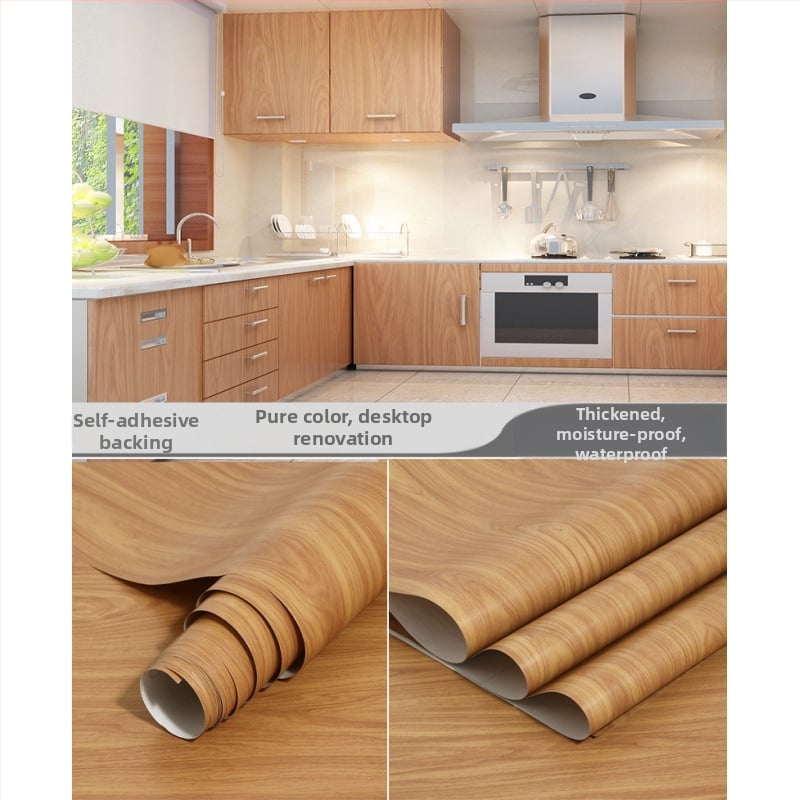 PVC стенен стикер - дървесен модел, водоустойчив, самозалепващ, вход