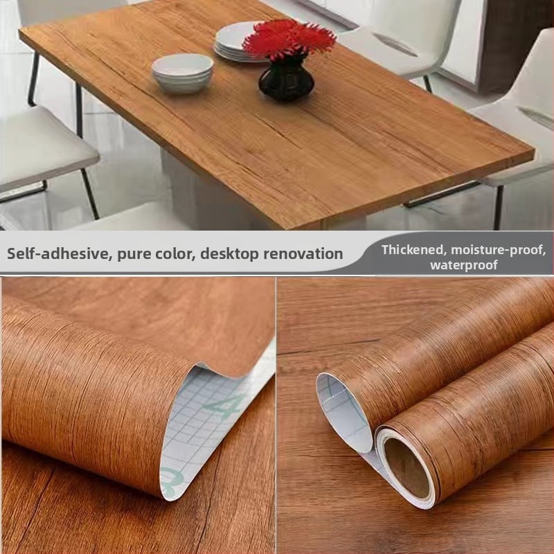 PVC стенен стикер - дървесен модел, водоустойчив, самозалепващ, вход