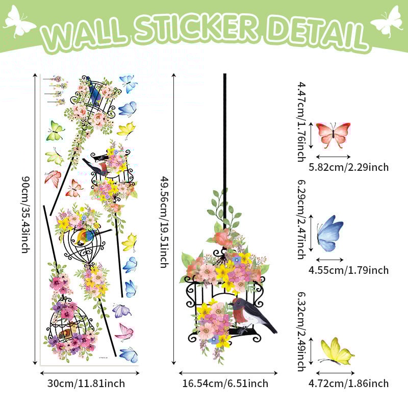 Колибри стъклен прозорец стикер, самозалепящ, водоустойчив PVC, 1 бр., симпатични животни, за дневна и спалня