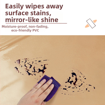 PVC фолио за обновяване на кухненски шкафове и врати — самозалепващ стенен стикер, 1 бр., водоустойчив, стил прост и модерен