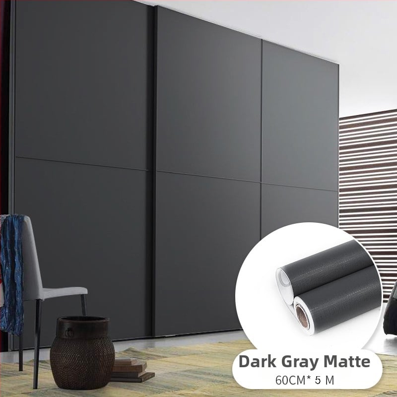 PVC фолио за обновяване на кухненски шкафове и врати — самозалепващ стенен стикер, 1 бр., водоустойчив, стил прост и модерен