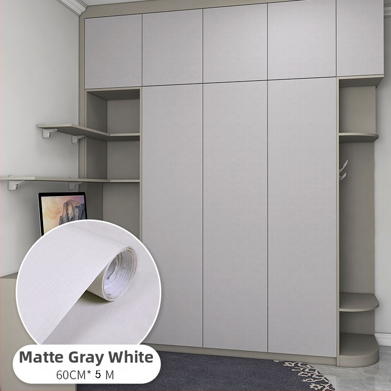 PVC фолио за обновяване на кухненски шкафове и врати — самозалепващ стенен стикер, 1 бр., водоустойчив, стил прост и модерен