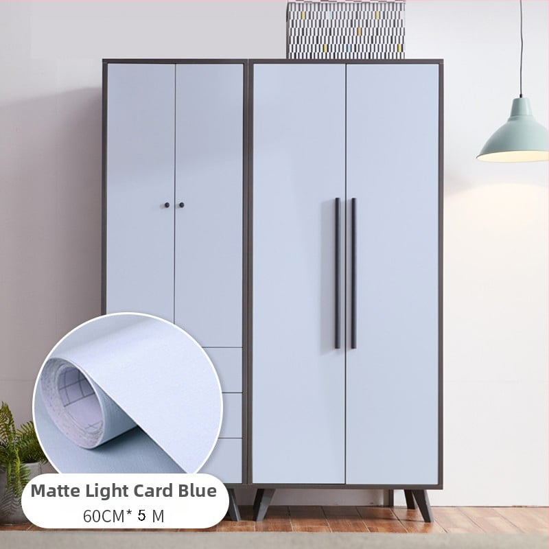 PVC фолио за обновяване на кухненски шкафове и врати — самозалепващ стенен стикер, 1 бр., водоустойчив, стил прост и модерен