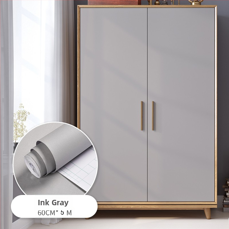 PVC фолио за обновяване на кухненски шкафове и врати — самозалепващ стенен стикер, 1 бр., водоустойчив, стил прост и модерен