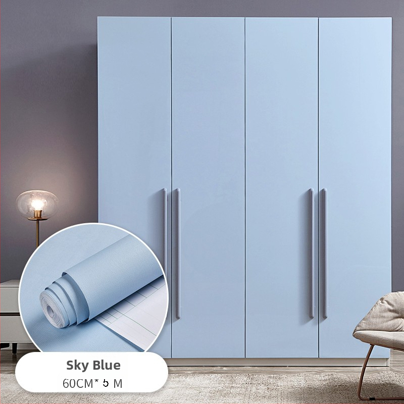 PVC фолио за обновяване на кухненски шкафове и врати — самозалепващ стенен стикер, 1 бр., водоустойчив, стил прост и модерен