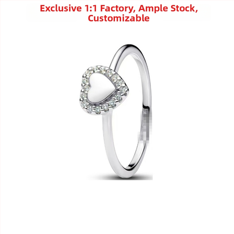 Unisex 925 sidabro žiedas su geometriniu dizainu ir cirkonija, lengvas prabangos stilius