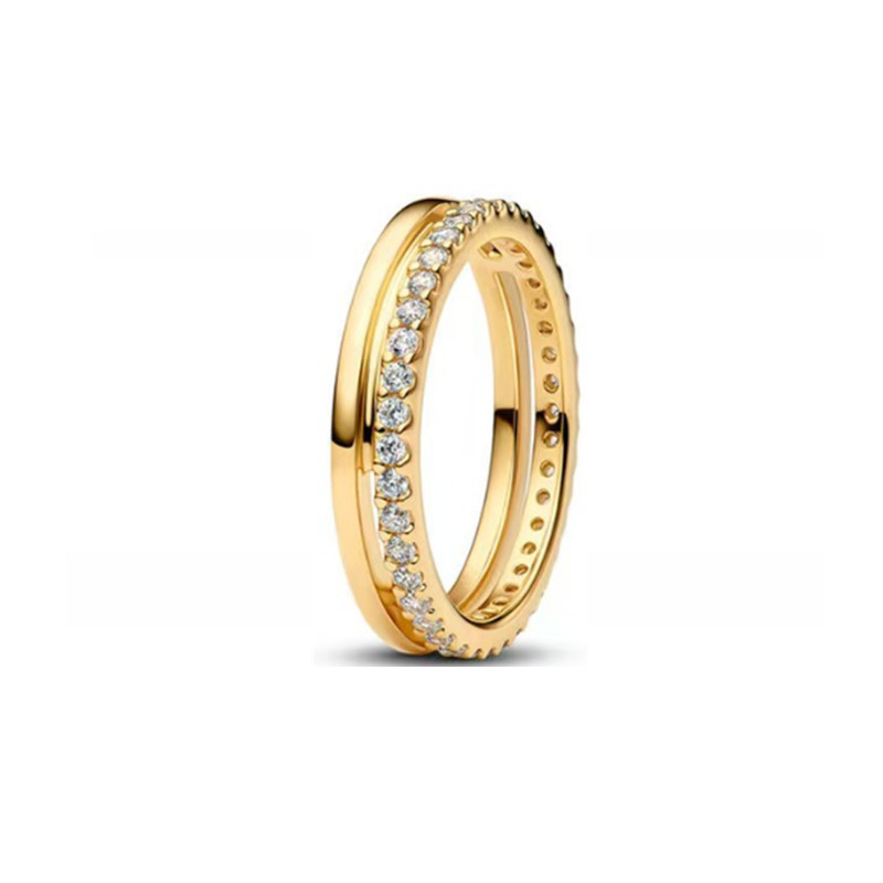 Unisex 925 sidabro žiedas su geometriniu dizainu ir cirkonija, lengvas prabangos stilius