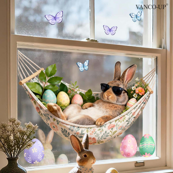 Стенно PVC стикер за украса с мили животни мотив, графити стил, 1 бр