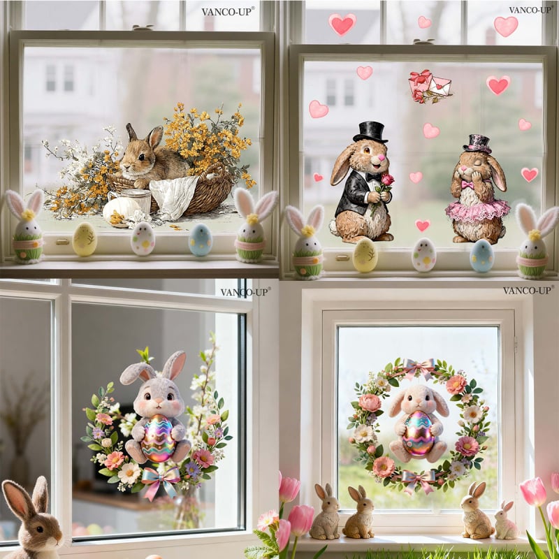 Стенно PVC стикер за украса с мили животни мотив, графити стил, 1 бр