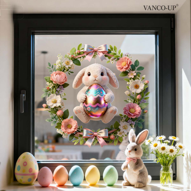 Стенно PVC стикер за украса с мили животни мотив, графити стил, 1 бр