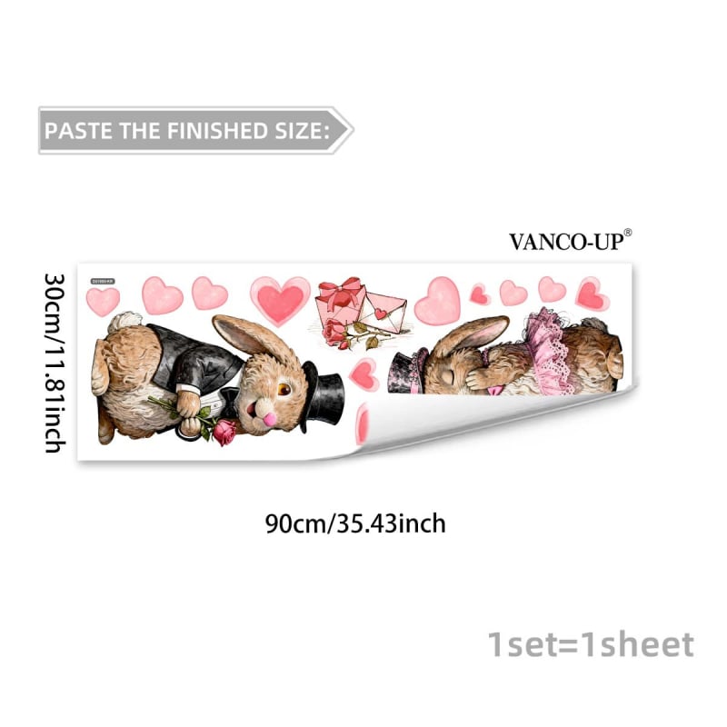 Стенно PVC стикер за украса с мили животни мотив, графити стил, 1 бр