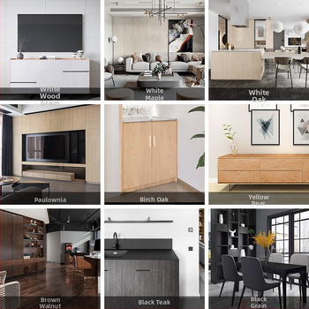 Стенен стикер PVC — имитация дървесен модел, водоустойчив декоративен, 1 бр., за хол, спалня, кабинет, ресторант