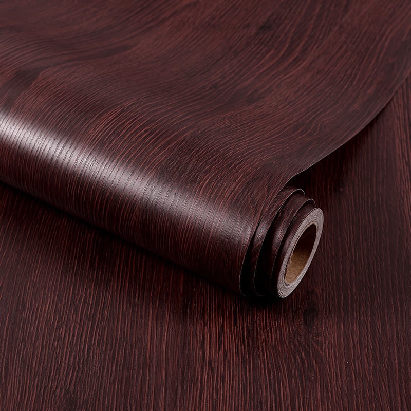 Стенен стикер PVC — имитация дървесен модел, водоустойчив декоративен, 1 бр., за хол, спалня, кабинет, ресторант