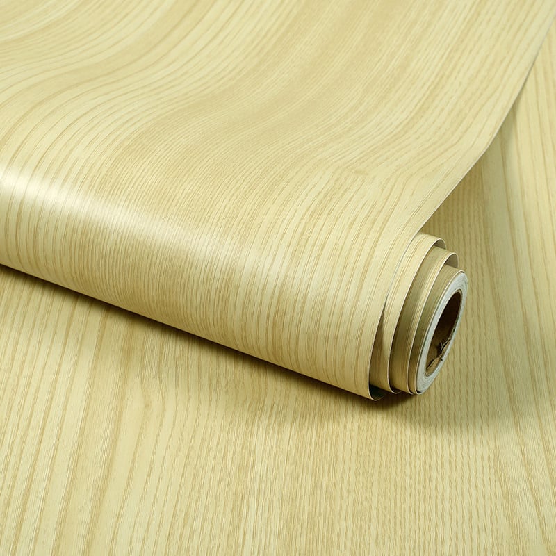 Стенен стикер PVC — имитация дървесен модел, водоустойчив декоративен, 1 бр., за хол, спалня, кабинет, ресторант