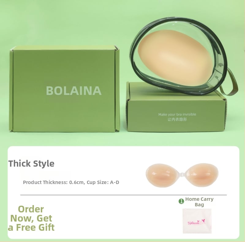 Szilikon melltapasz – gyűjtés, láthatatlan, pánt nélkül; kör alakú mellbimbó forma, átlátszó fényes felület, normál vastagság