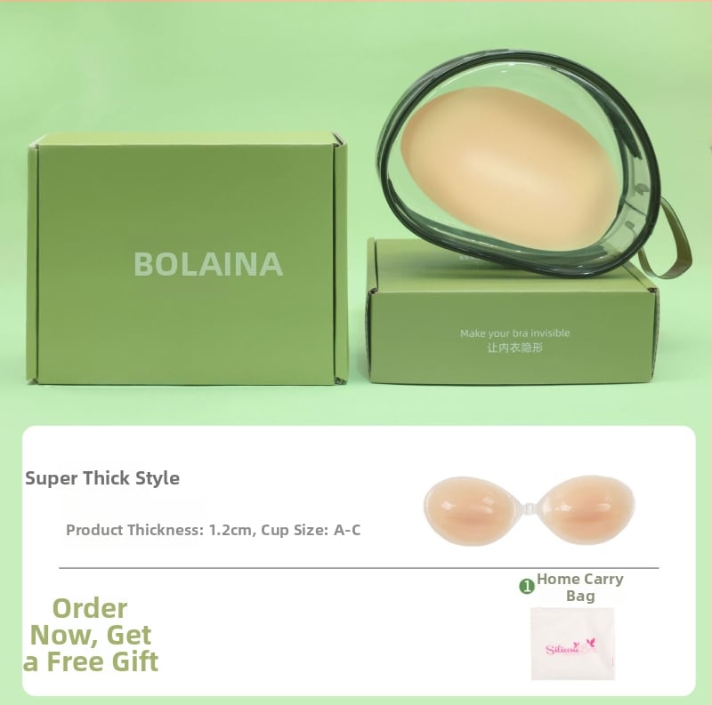 Szilikon melltapasz – gyűjtés, láthatatlan, pánt nélkül; kör alakú mellbimbó forma, átlátszó fényes felület, normál vastagság