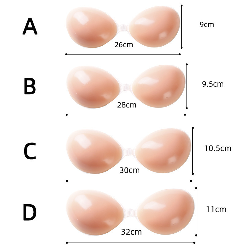 Szilikon melltapasz – gyűjtés, láthatatlan, pánt nélkül; kör alakú mellbimbó forma, átlátszó fényes felület, normál vastagság