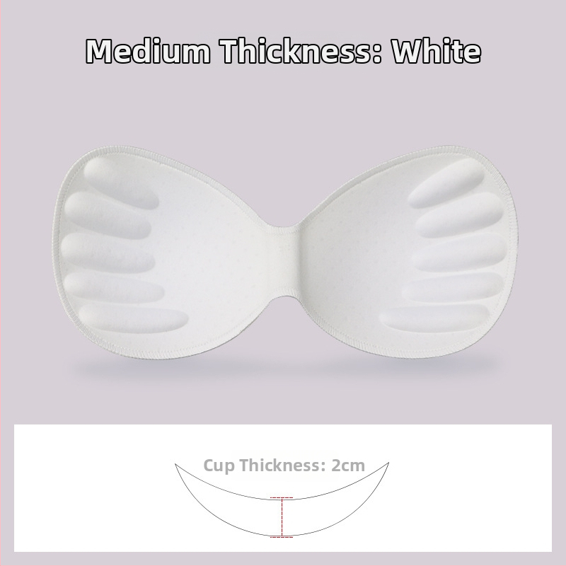 Гъбена едночастова подплата за спортен сутиен — безшевна, дебелееща, дишаща, подчертава формата на бюста